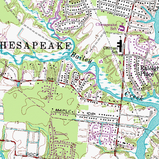 Topographic Map of Dockwood, VA
