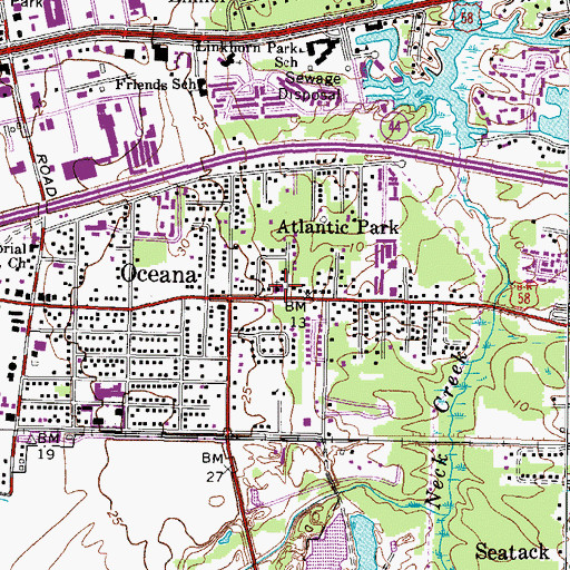 Topographic Map of Church of Christ, VA