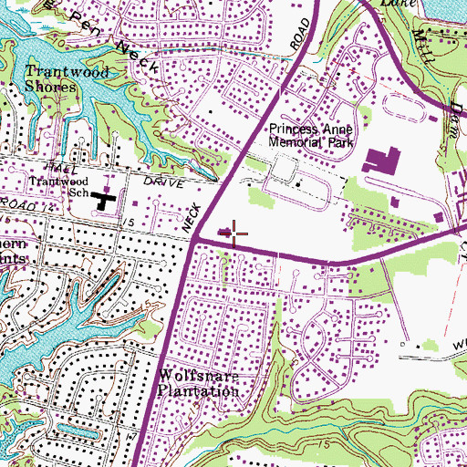 Topographic Map of First Assembly of God Church, VA
