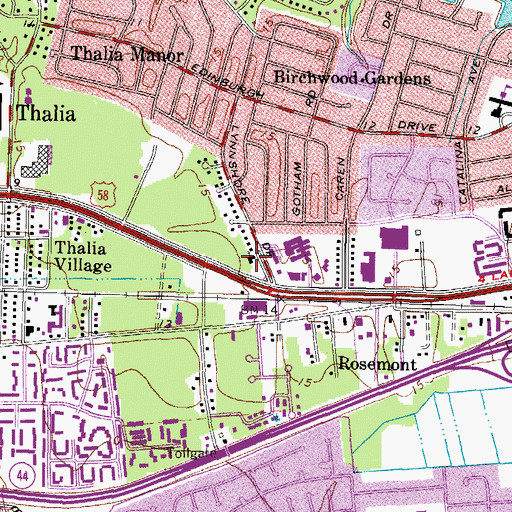 Topographic Map of Emmanuel Lutheran Church, VA