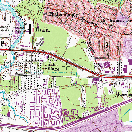 Topographic Map of Collins Square Shopping Center, VA