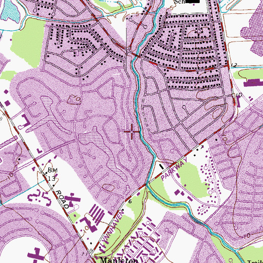 Topographic Map of Kings Arm, VA