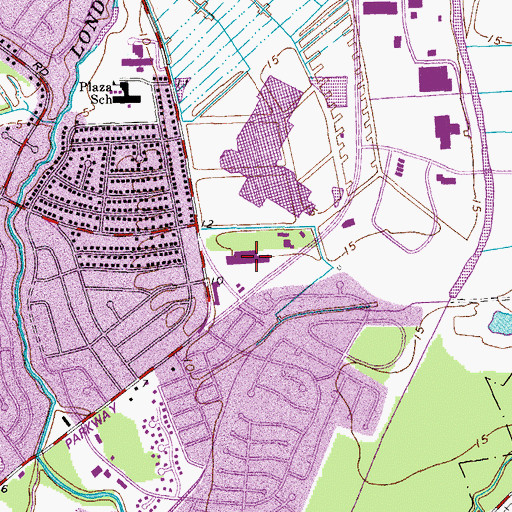 Topographic Map of Farm Fresh Shopping Center, VA