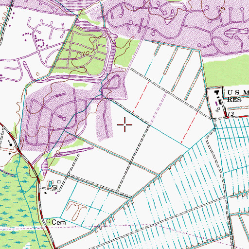 Topographic Map of Pleasant Valley Marketplace Shopping Center, VA