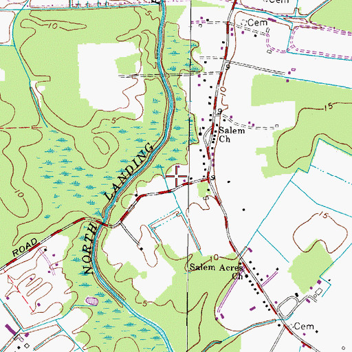 Topographic Map of Bellwood Meadows, VA