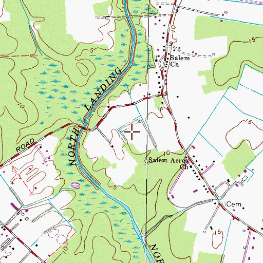 Topographic Map of Bellwood Estates, VA