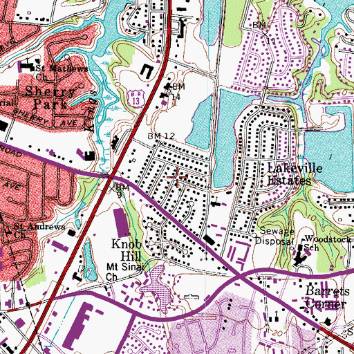 Topographic Map of Westview Village, VA
