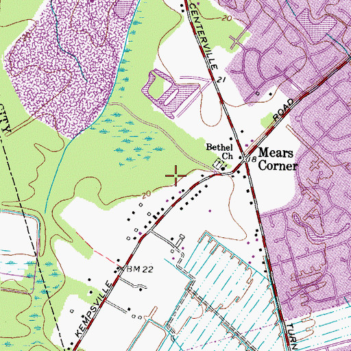 Topographic Map of Tallwood Elementary School, VA