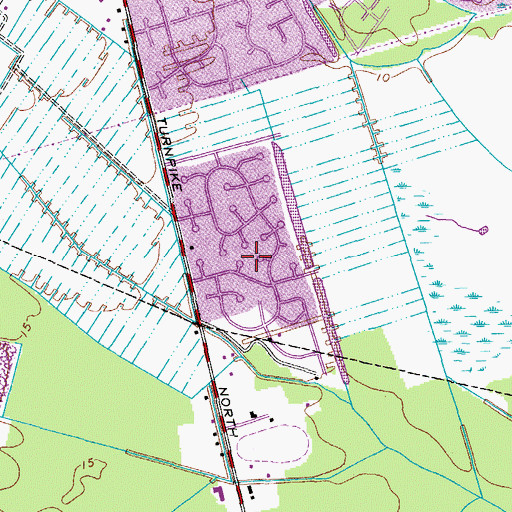 Topographic Map of Charlestown Lakes South, VA