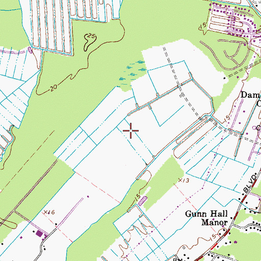 Topographic Map of Corporate Landing Office Park, VA
