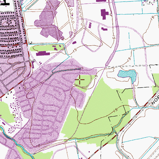 Topographic Map of Lamplight Manor, VA