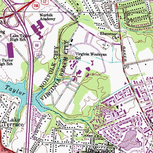 Topographic Map of Blocker Hall, VA