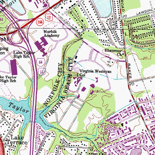 Topographic Map of E D Hofheimer Theatre, VA