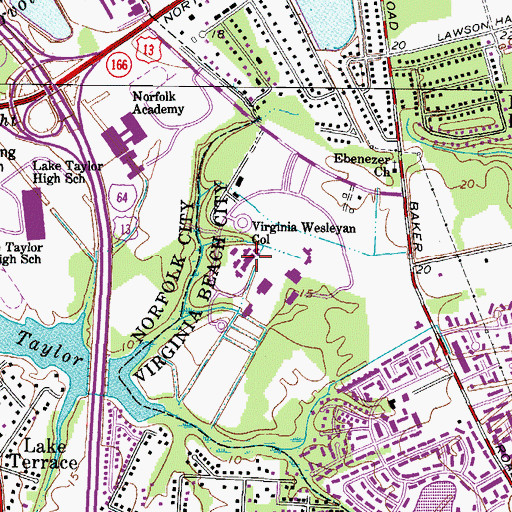 Topographic Map of Eggleston Commons, VA