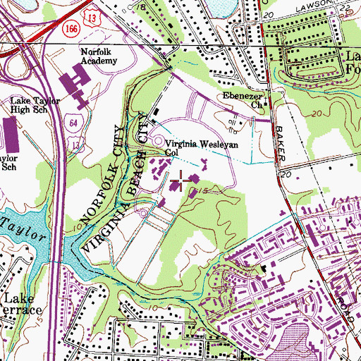 Topographic Map of H C Hofheimer II Library, VA