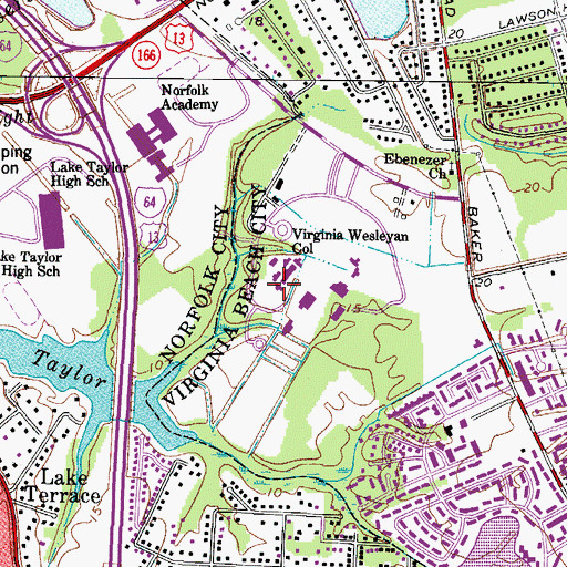 Topographic Map of Rose Hall, VA