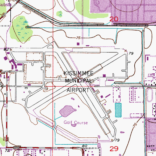 Topographic Map of Kissimmee Army Air Field (historical), FL