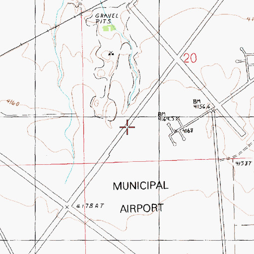 Topographic Map of Lewistown Army Air Field (historical), MT