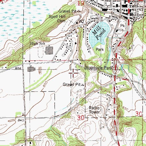 Topographic Map of Hope Lutheran Church, MN