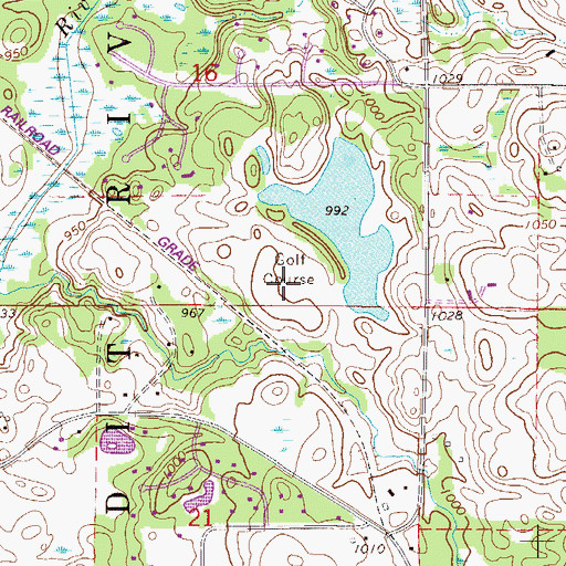 Topographic Map of Legends Golf Course, MN