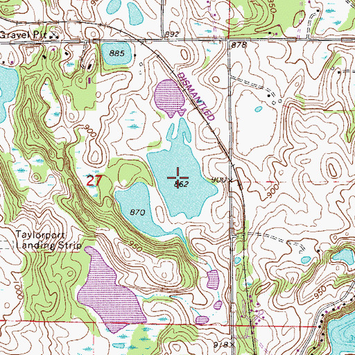 Topographic Map of Jeffers Pond, MN