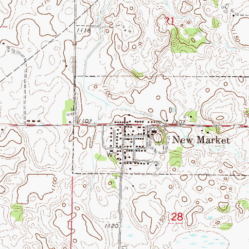 Topographic Map of New Market City Hall, MN