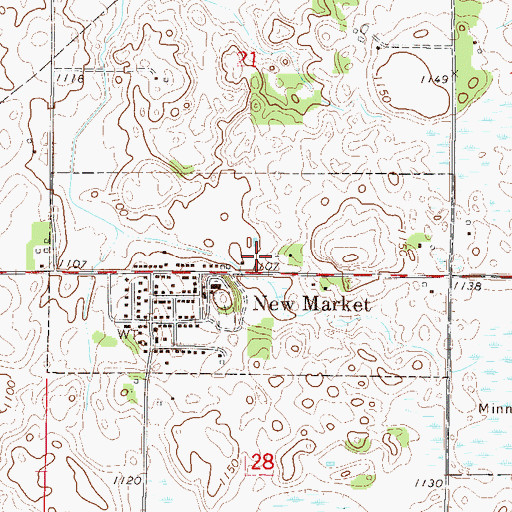 Topographic Map of Elko New Market Fire Department, MN