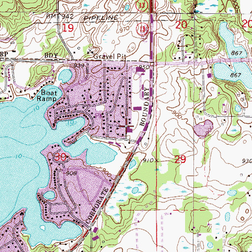 Topographic Map of Prior Lake Assembly of God Church, MN