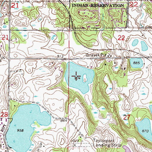 Topographic Map of Haas Lake, MN