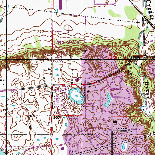 Topographic Map of Savage Police Dept, MN