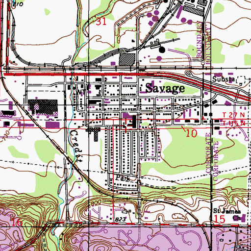 Topographic Map of Saint John the Baptist Catholic Church, MN
