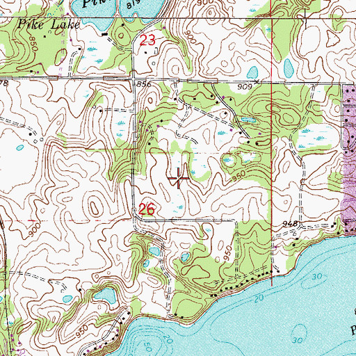 Topographic Map of Knob Hill Park, MN