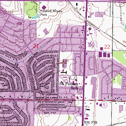 Topographic Map of Morse Marshall Middle School, WI