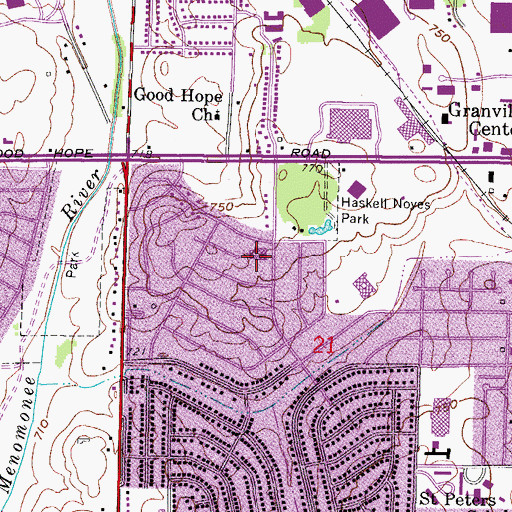 Topographic Map of Stuart Elementary School, WI