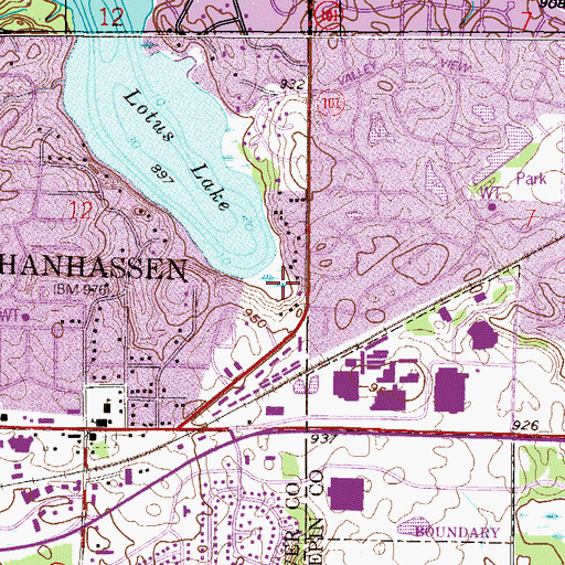 Topographic Map of South Lotus Lake Park, MN