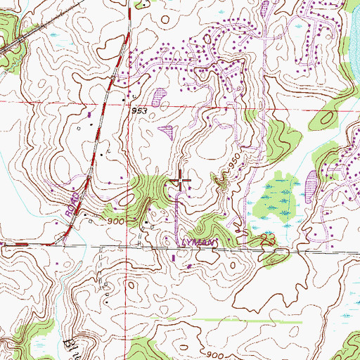Topographic Map of Power Hill Park, MN
