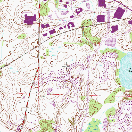 Topographic Map of Sunset Ridge Park, MN