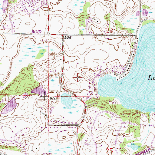 Topographic Map of Bandimere Park, MN