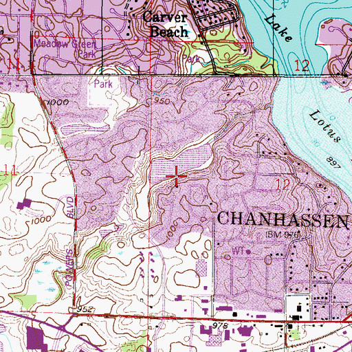 Topographic Map of Kerber Pond Park, MN