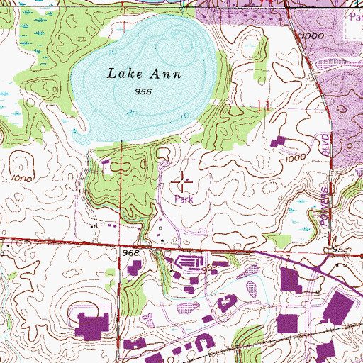 Topographic Map of Lake Ann Park, MN