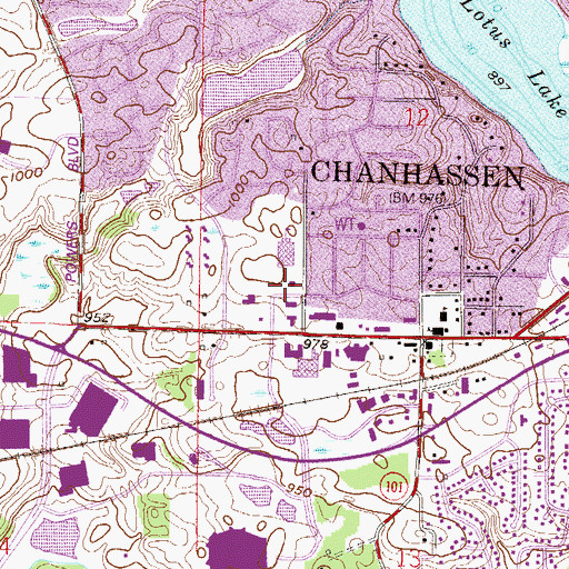 Topographic Map of Chanhassen Fire Department Station 1, MN