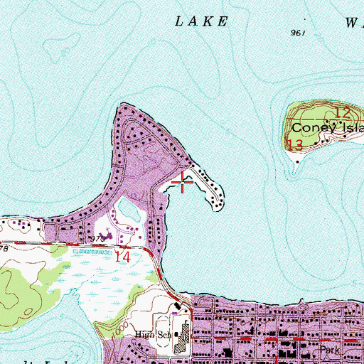 Topographic Map of Lakeview Terrace Park, MN