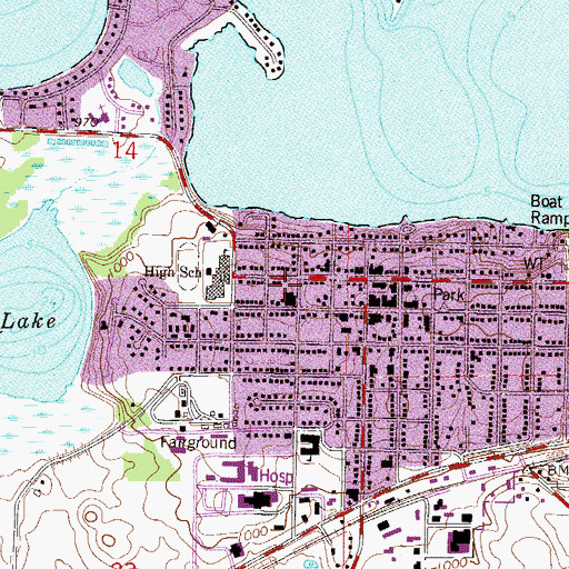 Topographic Map of Waconia Volunteer Fire Department, MN