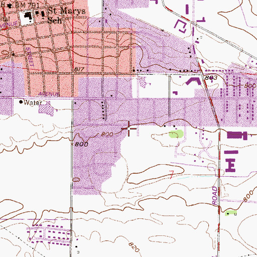Topographic Map of River of Life Community Church, MN