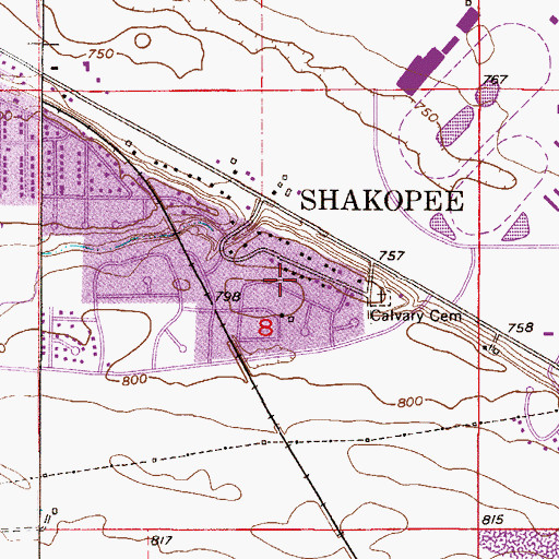 Topographic Map of Good News Lutheran Church, MN