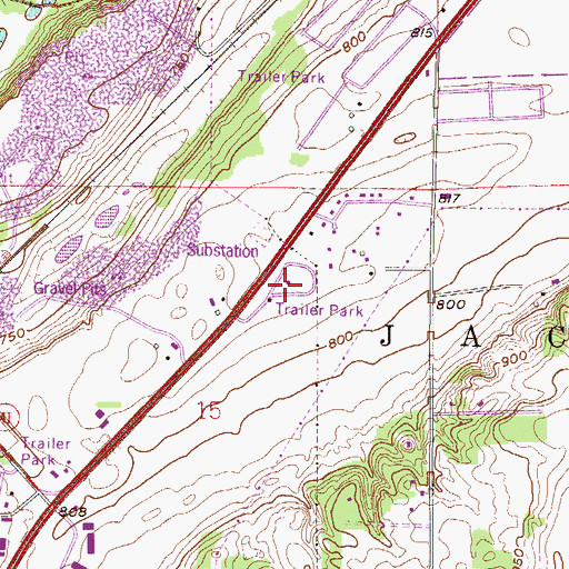 Topographic Map of Mobile Manor, MN
