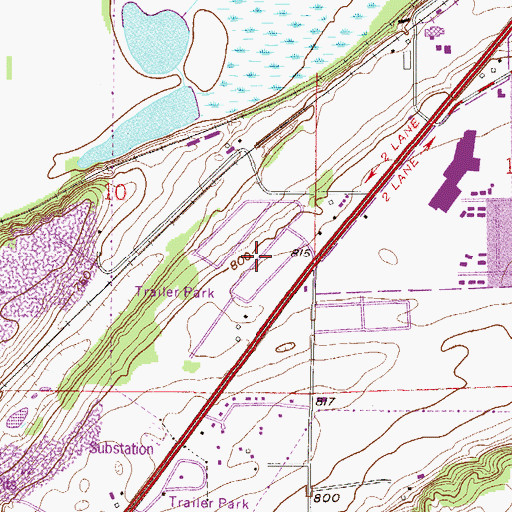 Topographic Map of Bonnevista Terrace Mobile Home Park, MN