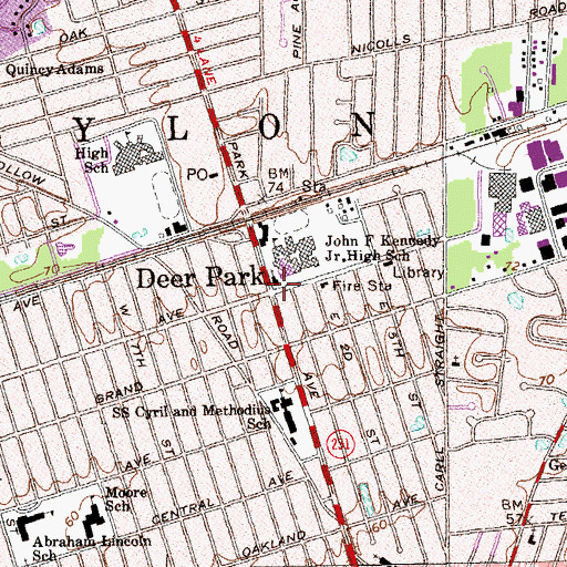 Topographic Map of Community Presbyterian Church, NY