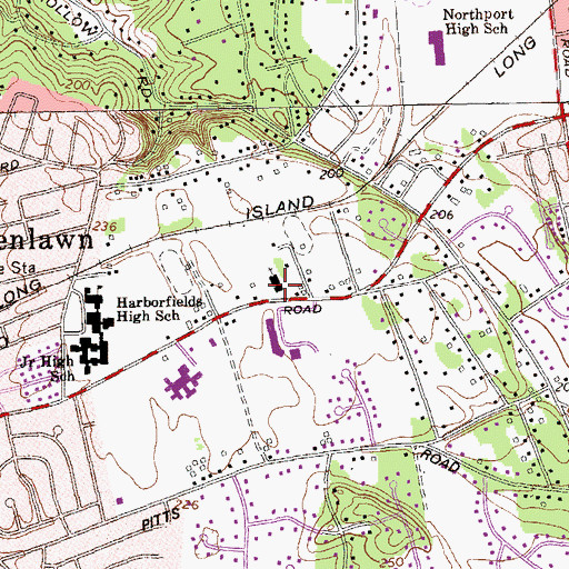 Topographic Map of Saint Paraskevi Greek Orthodox Church, NY