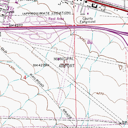 Topographic Map of Lordsburg Army Air Field (historical), NM